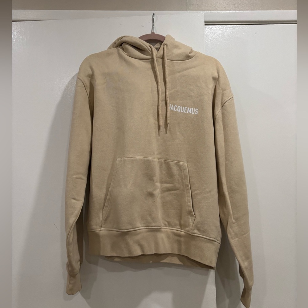 The Jacquemus hooded sweatshirt in Light Khaki size small unisex - Picture 2 of 4